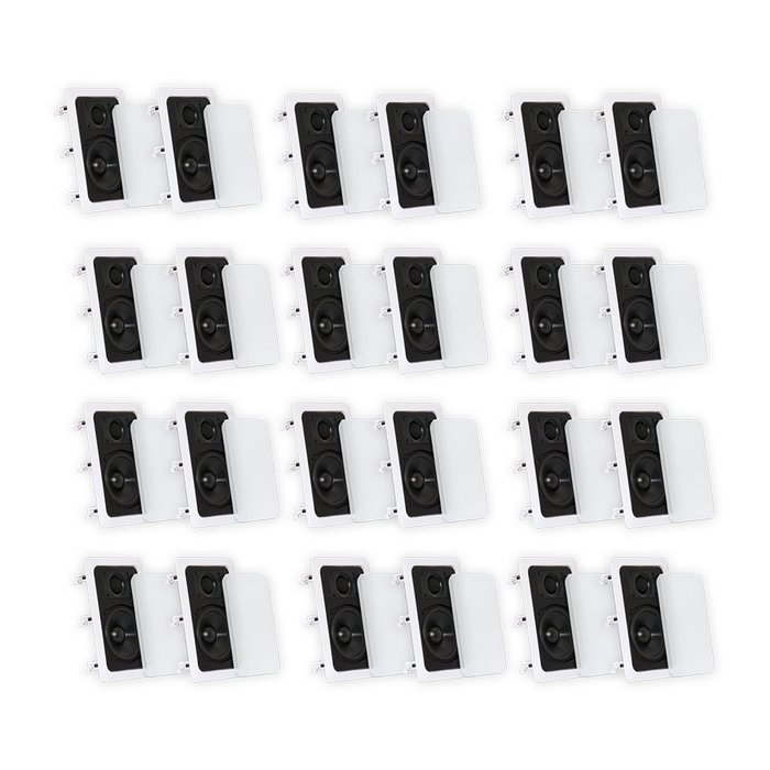 Theater Solutions CS5W In Wall Speakers Surround Sound Home Theater 12 Pair Pack 12CS5W