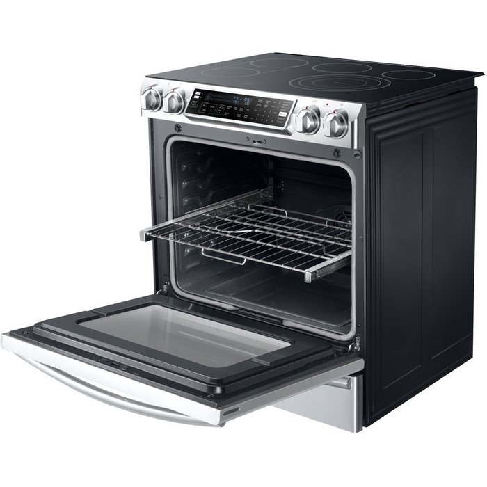 Samsung NE58F9710WS Slide-in Electric Range with FlexDuo Oven N2