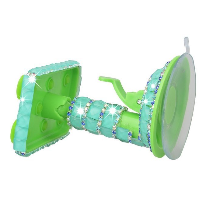 Kaka(tm) Bling Handmade Crystal Rhinestones Portable Rotating Suction Cup Mini Desk Car Mount Clip Stand Holder... N13