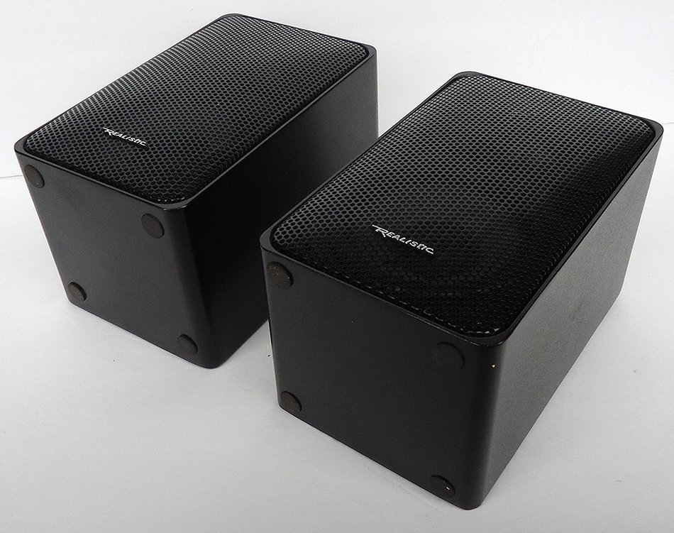 Bookshelf Speakers Realistic Minimus 7 Radio Shack Stereo Garage Small Loud Speakers N4