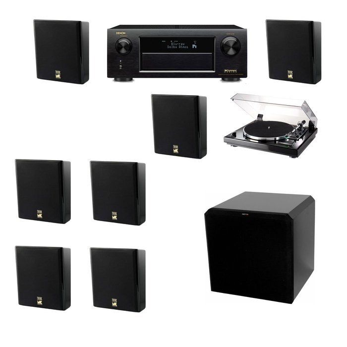M&K Sound MP150II Wall Speaker 7.1 Thorens TD-240-2 HRS12 Denon AVR-X5200W
