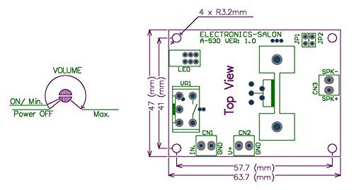 Electronics-Salon Mono 10W Audio Amplifier Module, Based on TDA2003 A. for Car Radio etc. N8