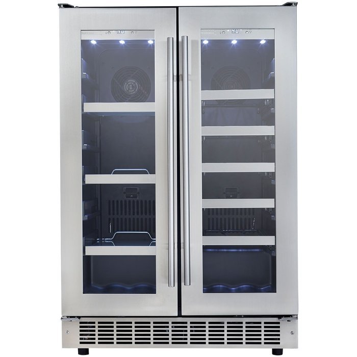 Danby DBC047D1BSSPR Silhouette Built-In Beverage Center, 4.7 Cubic Feet, Black/Stainless Steel/Glass