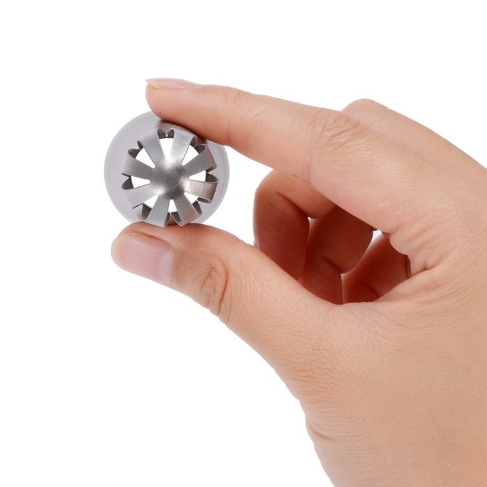 Misula 6PCS/Set New Design Ball Tips Sphere Nozzles Cream Stainless Steel Flower Torch Shape Icing Piping Nozzles... N8