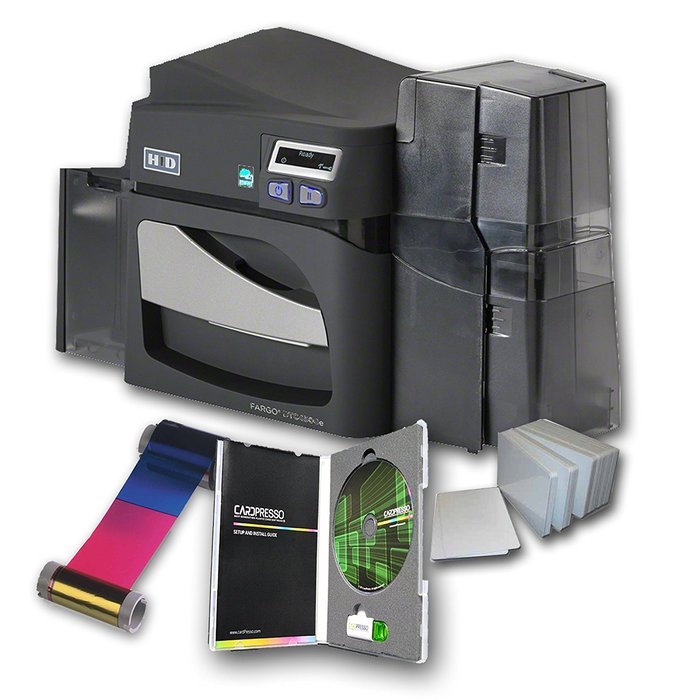 Fargo DTC4500e Single-side ID Card Printer & Supplies Package