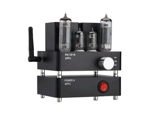 Douk Audio APPJ PA1601A WiFi Smart Mini HiFi Tube Amplifier USB PC/U-disk/SD Card/AUX Input (Silver) N6