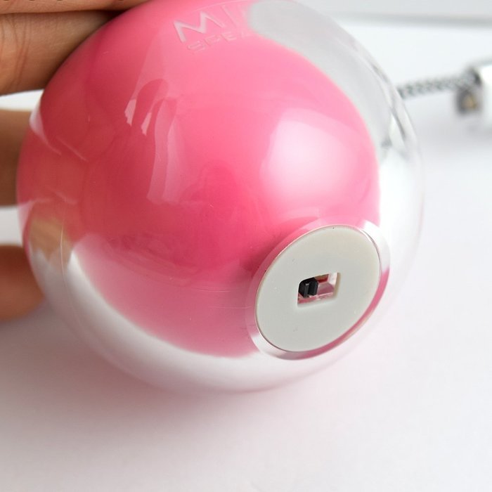 Generic Mini Speaker Built-in Rechargable Lithium Battery Output 3 Watts With Foldable AUX Cable(Pink)