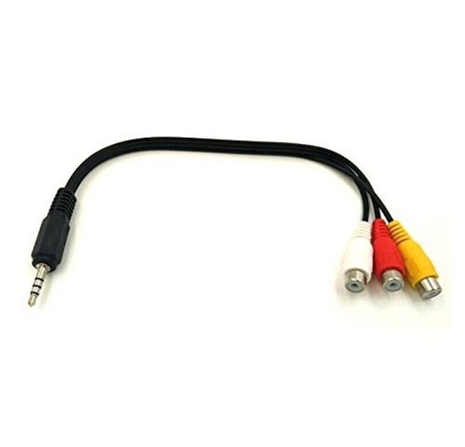 3.5mm Plug Male to 3 RCA Female Adapter Audio Video Cable N4
