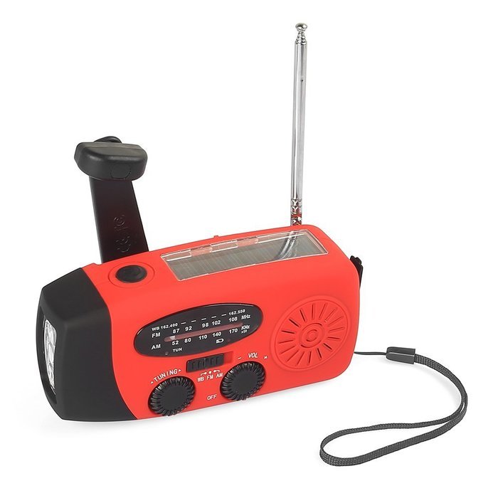 Leaning Tech Multifunction Emergency Solar Hand Crank Weather Radio with Cables, Cell Phone Charger & AM/FM/NOAA... N4