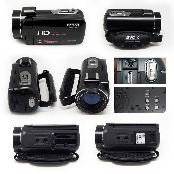 Ordro HDV-Z20 Full HD Digital Video Camcorder Wi-Fi (1080P, 16x Zoom, Max 24.0Megapixels, Exmor R COMS Sensor)... N2