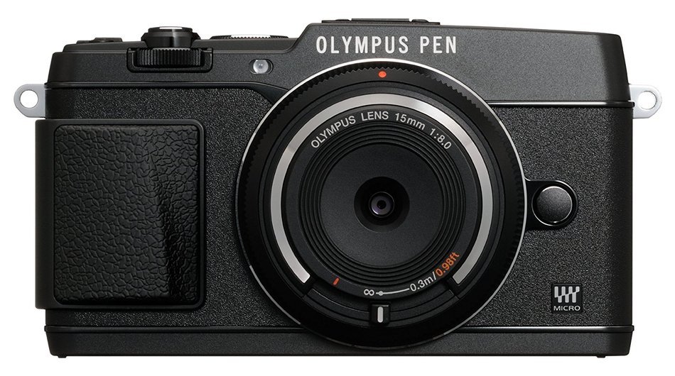 Olympus E-P5 16.1MP Mirrorless Digital Camera with 3-Inch LCD- 15mm body cap lens BCL-1580 set (Black) - International... N2