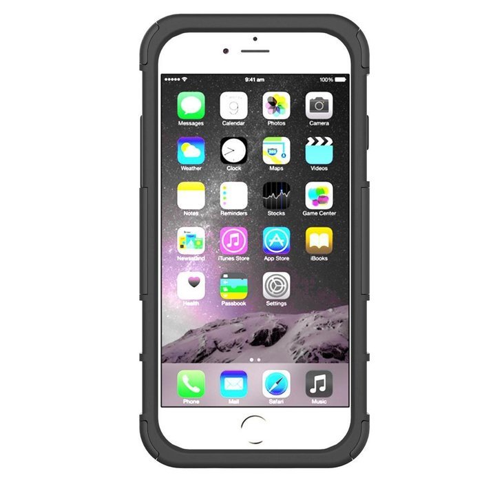 2 iPhone 6S/6 Plus Case, HLCT TWIN PACK Rugged Shock Proof Dual-Layer Case with Built-In Kickstand for iPhone... N15