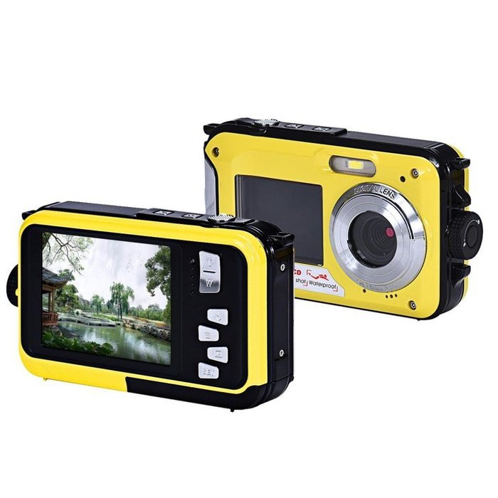 Hotkey Double Screen Waterproof Camera 24MP 16x Digital Zoom Dive Camera Perfect for Home or Outdoor Use N20