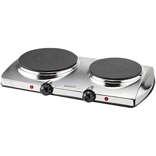 New BRENTWOOD TS-372 1,440-Watt Electric Double Hot Plate