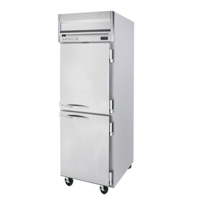 Beverage-Air HFS1-1HS 1 Section Solid Half Door Reach-In Freezer 24 cu. ft. Stai