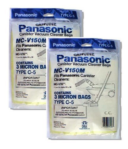 Panasonic MC-V150M 3-Bags Of Replacement Vacuum Bags Fits Panasonic Canister Vacuum Cleaner Models (2-Pack)
