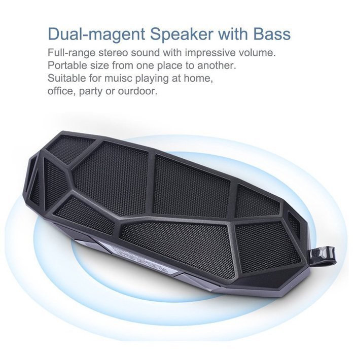 New Wayzon Portable Bluetooth Wireless speaker with FM Radio Bulit-in Mic Hands Free Dual Speaker Heavy Bass HI-FI... N2