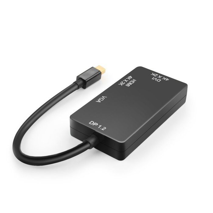 TNP Mini DisplayPort to HDMI 4K / DVI / VGA Adapter 1080P 4K 2K UHD Ultra HD High Resolution Ready Video Audio... N11