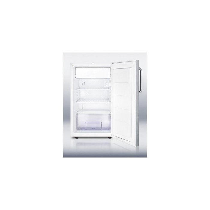 Summit CM411LCSS 20" Medically Approved Compact Refrigerator with 4.1 cu. ft. Capacity Professional Towel Handle... N5