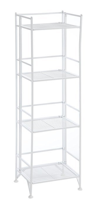 Convenience Concepts Designs-2-Go 3-Tier Folding Metal Corner Shelf, White N16