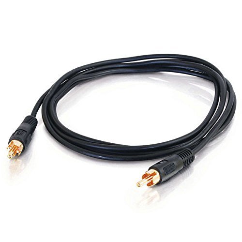 C2G/Cables To Go 03168 Value Series Mono RCA Audio Cable, Black (12 Feet/3.65 Meters) N2