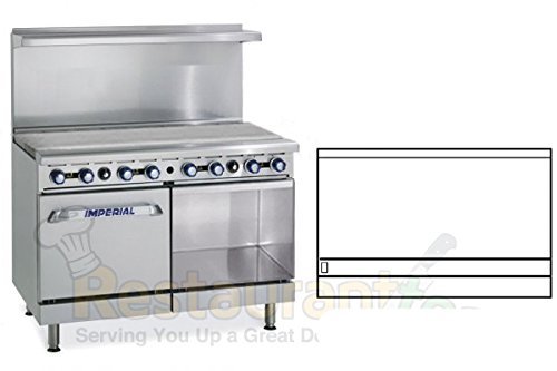 Imperial Commercial Restaurant Range 48" Griddle With Standard Oven/Cabinet Nat Gas Ir-G48-Xb