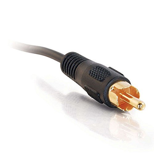 C2G/Cables To Go 03168 Value Series Mono RCA Audio Cable, Black (12 Feet/3.65 Meters) N3
