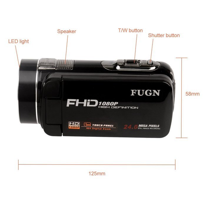 Ckeyin Remote Control Full HD 1080P 3.0 inches TFT-LCD Touch Display Screen 24.0 Mega Pixels 16X Digital Zoom... N3