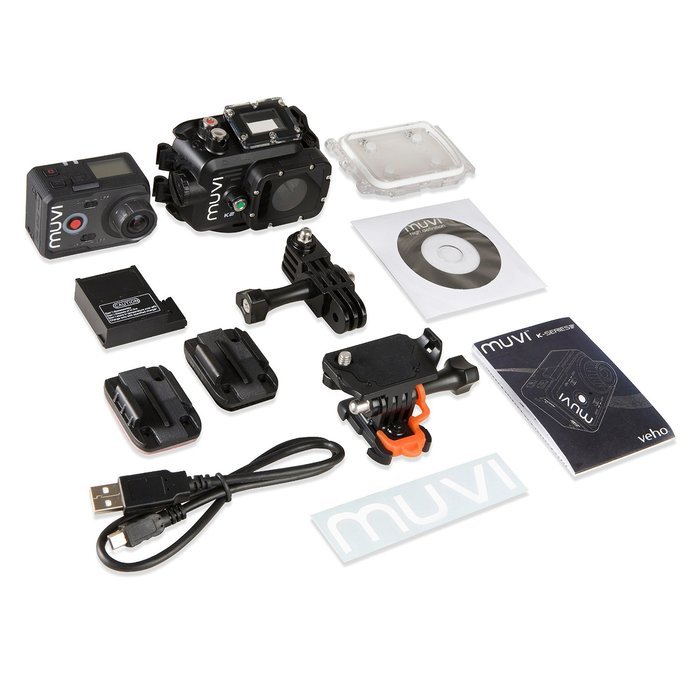 Veho VCC-006-K2 MUVI K-Series K2 1080p Wi-Fi Handsfree Camcorder with 16MP Camera and Waterproof Case N3