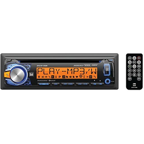 DUAL DC515Bi Single-DIN In-Dash CD AM/FM Receiver with Built-in Bluetooth, Direct USB Control for iPhone/iPod...