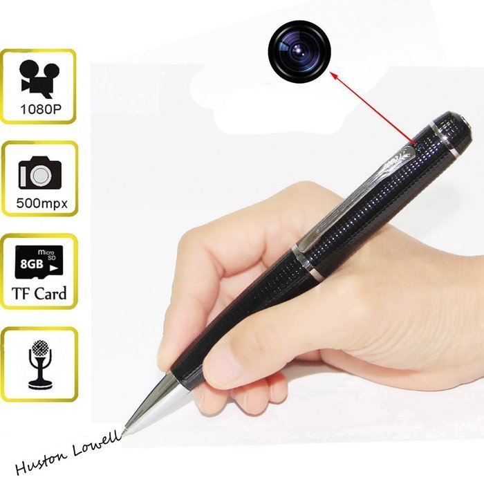 Huston Lowell Multifunction Full Hd 1080p Mini Hidden Pen Camera 5mp Camcorder DVR Video Recorder Surveillance... N6
