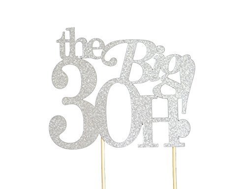 All About Details Silver The Big 3OH! Cake Topper N4