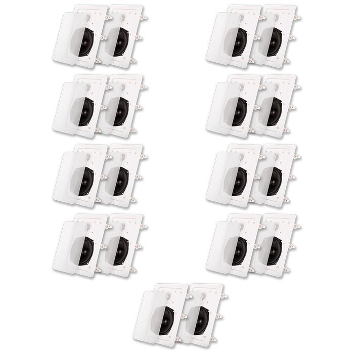 Acoustic Audio IW191 In Wall Speaker 9 Pair Pack 2 Way Home Theater 3600W IW191-9PR