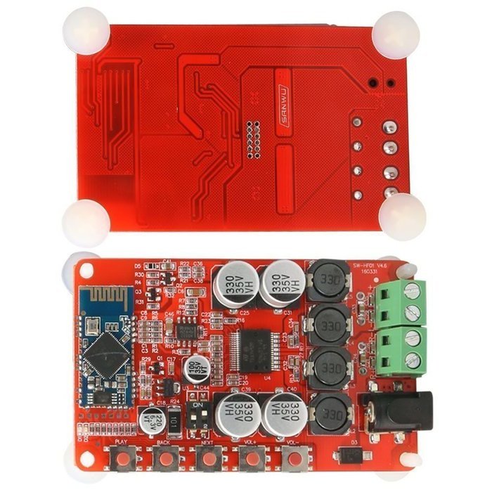 Smraza TDA7492P Digital Amplifier 2 x 25 Watt Dual Channel with Wireless Bluetooth 4.0 Audio Receiver Board &nbsp; N4