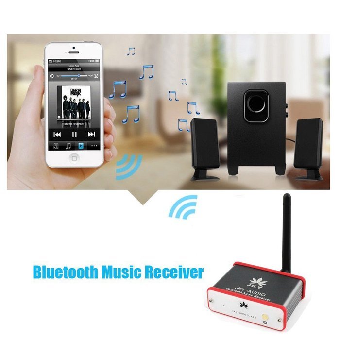 JKY Wireless Bluetooth 4.0 Receiver Audio Adapter for Music Streaming Sound System N4