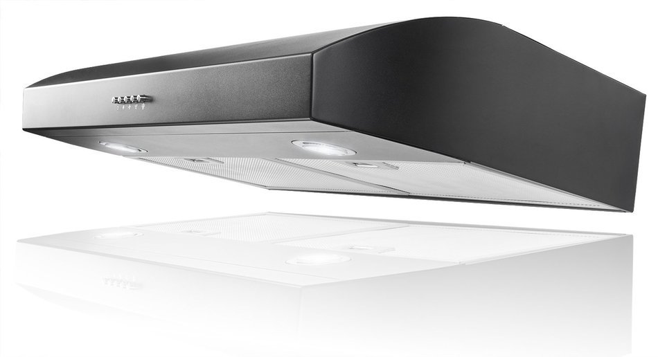 FIREBIRD New 30-Inch 3-Speed Stainless Steel Under Cabinet Range Hood FB-BK5710W (Black) N3