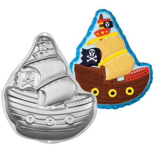 Wilton PIRATE SHIP Cake Tin Baking Pan insert instructions caribbean
