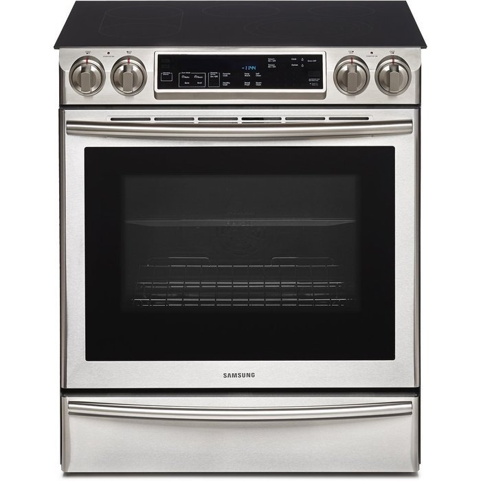 Samsung NE58F9710WS Slide-in Electric Range with FlexDuo Oven N4