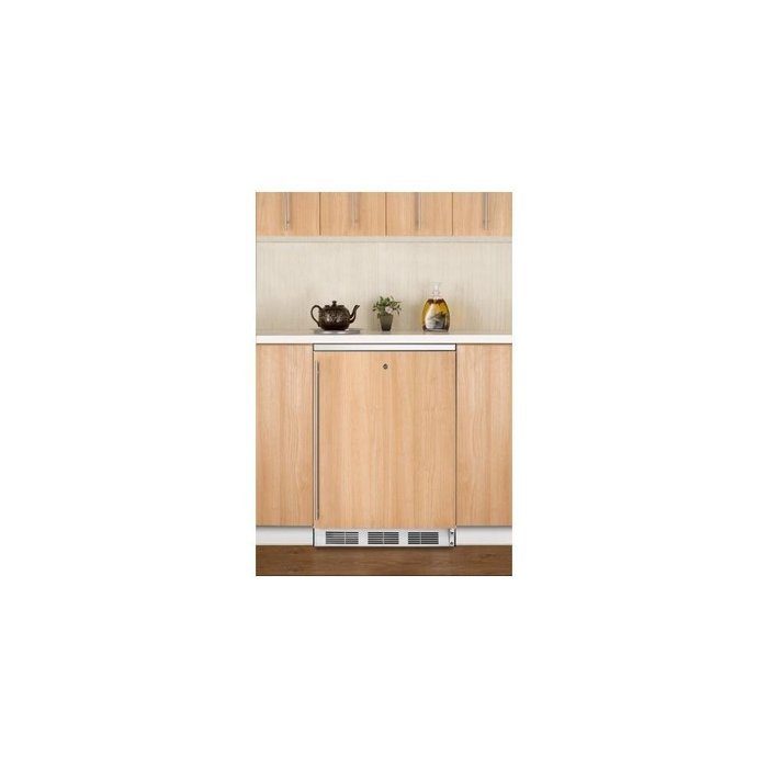 Summit FF6LBIIF 24" Built In Undercounter Refrigerator with Automatic Defrost and Integrated Door