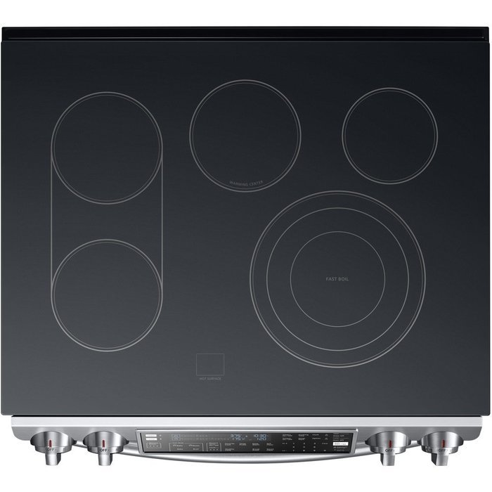 Samsung NE58F9710WS Slide-in Electric Range with FlexDuo Oven N5