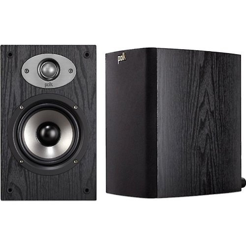 Polk Bookshelf Speakers (Pair) with 1" Silk/Polymer Dynamic Balance Dome Tweeter, and 5-1/4" Bi-Laminate Composite...