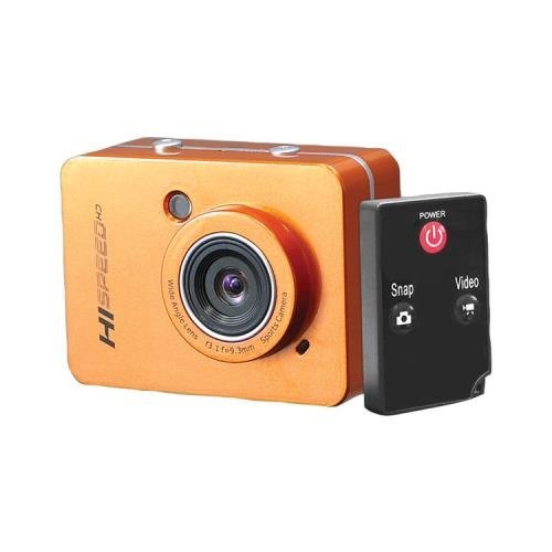 pyle-sport pschd60or 12.0 megapixel 1080p action camera with 2.4 touchscreen (orange)