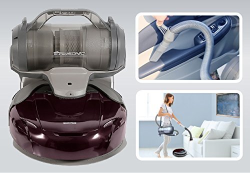 Ecovacs D79 Robotics Deebot Self-Emptying Multi-Surface Floor Vacuum Robot & 3D Cleaning System, Burgundy N5