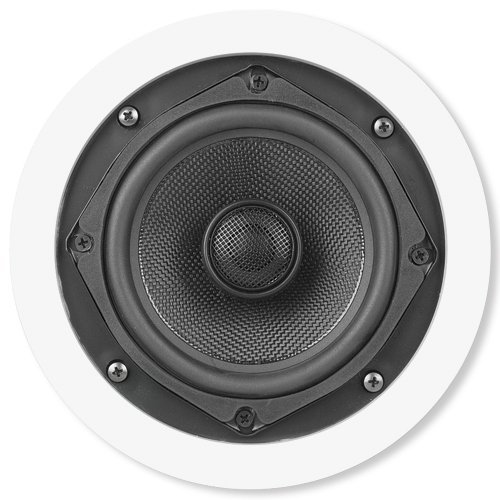 New In-Ceiling KEVLAR 2-Way 5.25" Audio In Wall Speakers with Pivoting Soft D...