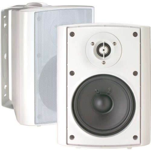 OSD Audio AP525 White 5.25-inch Indoor or Outdoor 120-Watt Patio Speaker Pair