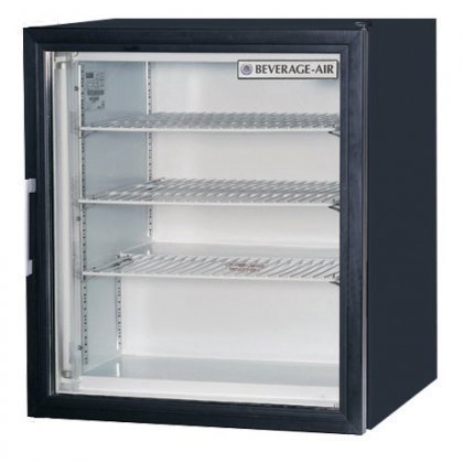 Beverage-Air CF3-1-B One Section Countertop Display Reach-In Freezer with Swing Door 3 cu.ft. Capacity Black Exterior...