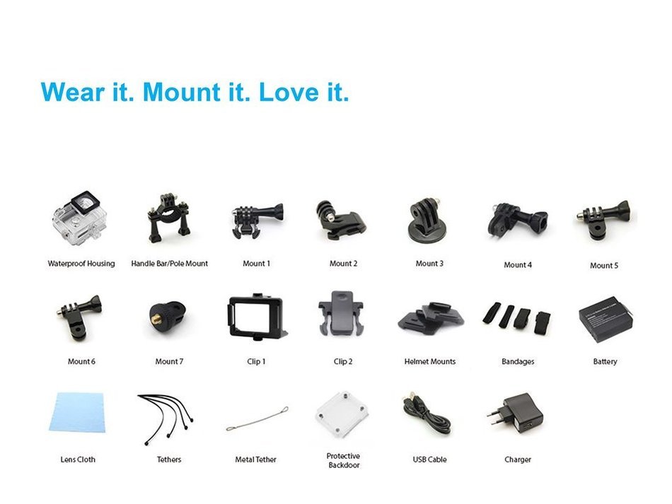 M&T - 4K Ultra HD WIFI Action Camera, Underwater Waterproof Diving Camcorder, Helmet Camera with 170 Degree Wide... N5