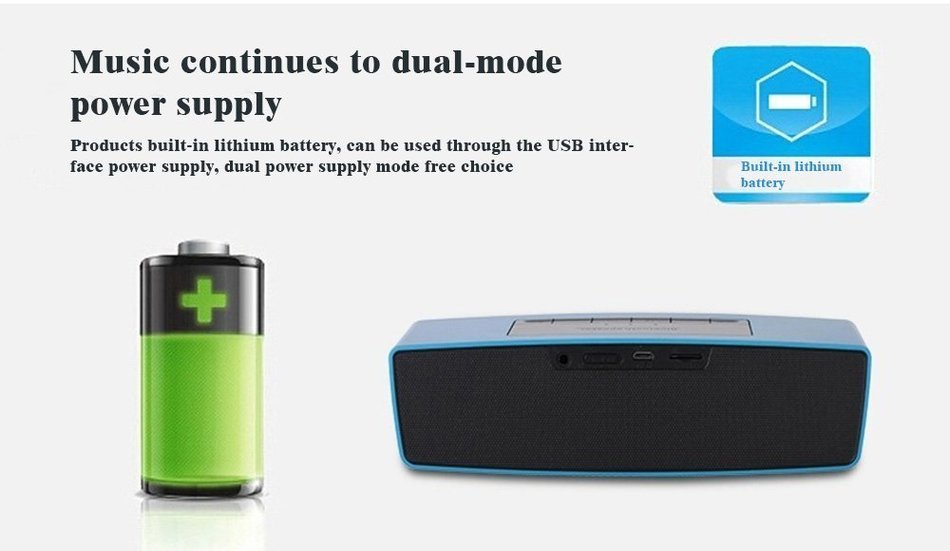 Blueone Outdoor Speaker HIFI Wireless Bluetooth Subwoofer Speakers for Cell Phones - Blue N2