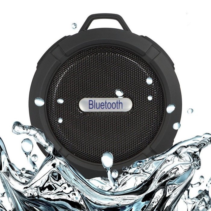 Portable Waterproof outdoor wireless stereo Bluetooth 3.0 Shower speaker With Mini USB Connection (Black) N3
