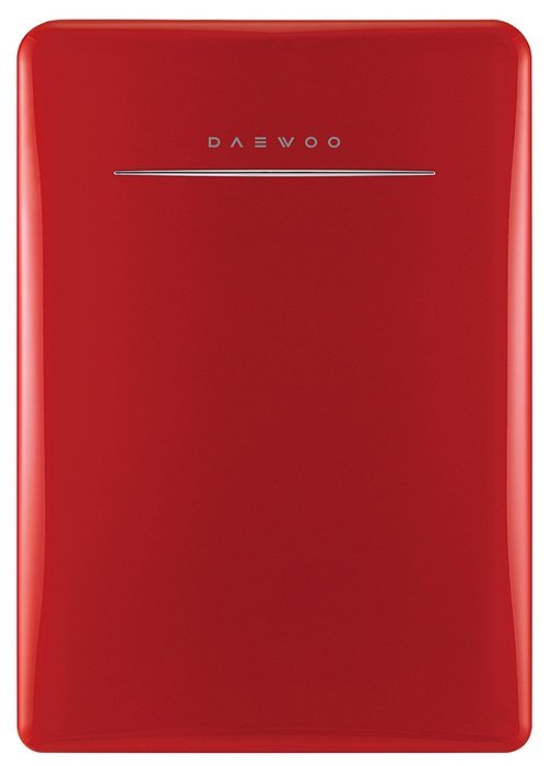 Daewoo Retro Compact Refrigerator 2.8 Cu Ft, Pure Red N3